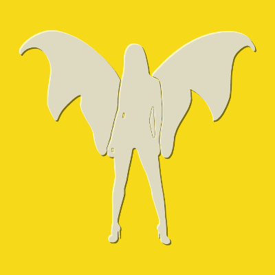 Angel Dark Yellow Square, par Xavier E. G. Dierick